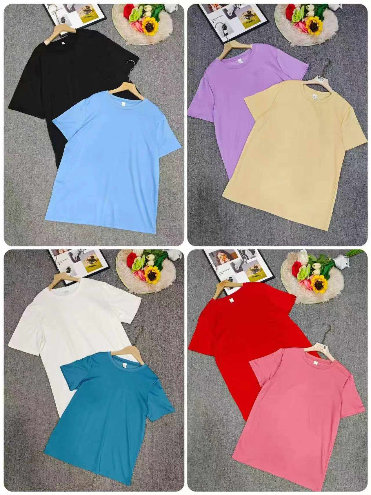 2500 Pieces Candy Color Twill Solid Oversized Unisex T-Shirts - Image 8