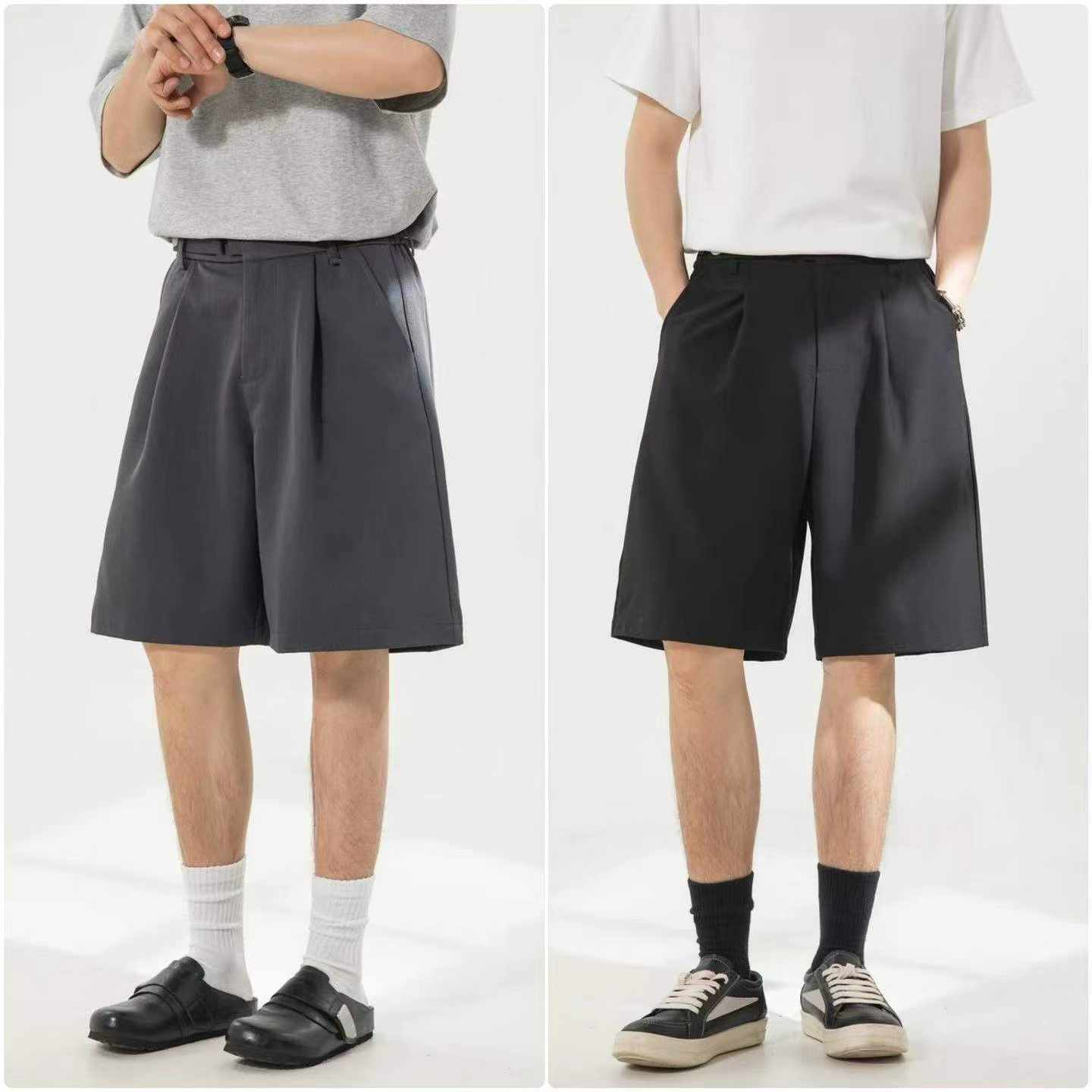1527件 夏季寬鬆男士五分西裝短褲 - Image 2