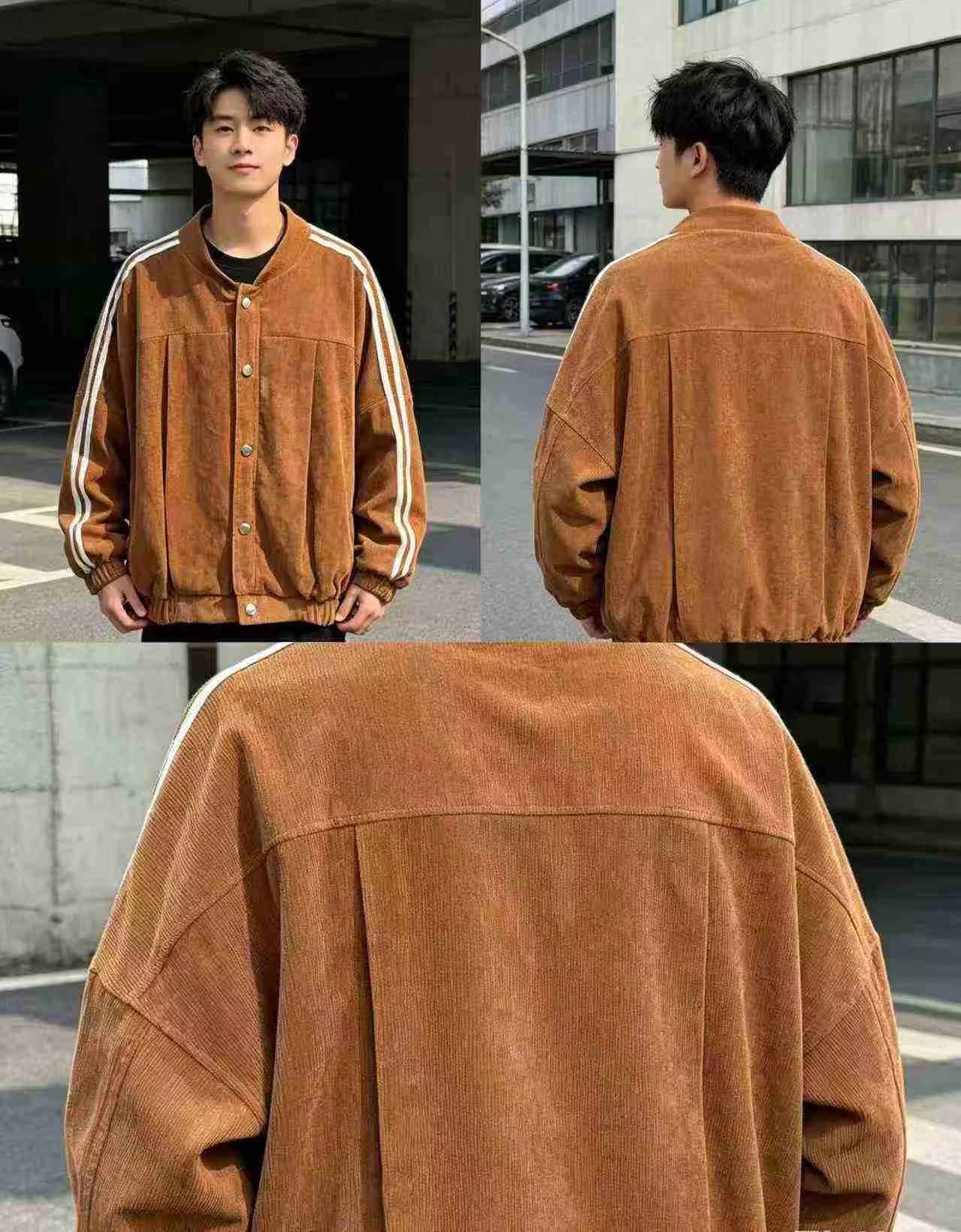 160 Pcs Men's Fashion Corduroy Striped Coat - Image 5