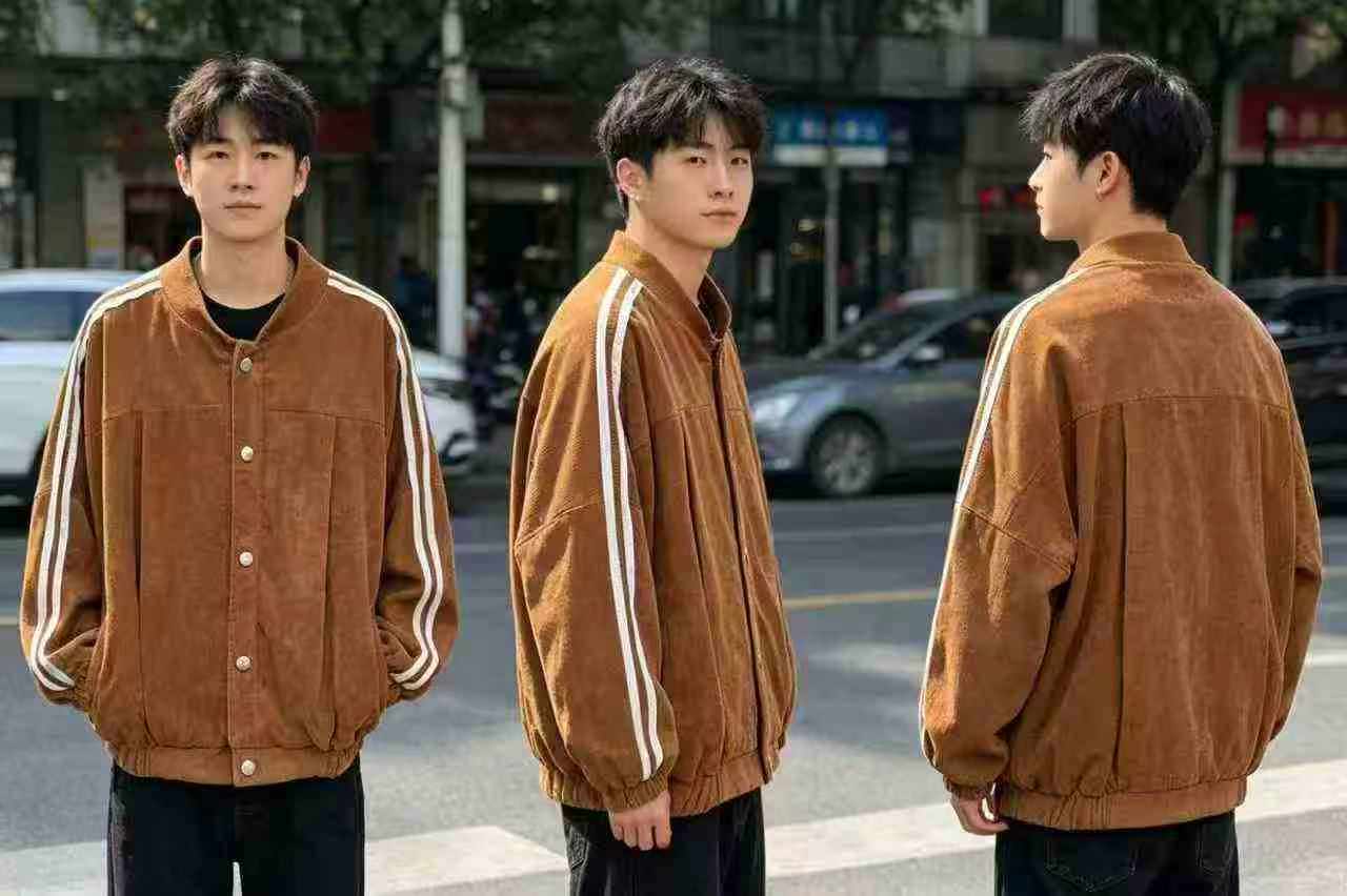 160 Pcs Men's Fashion Corduroy Striped Coat - Image 6