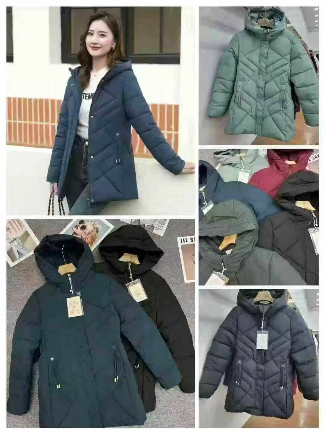 400 Buah Mantel Katun Musim Dingin Wanita Extra Tebal Ukuran Plus Panjang Menengah - Image 9