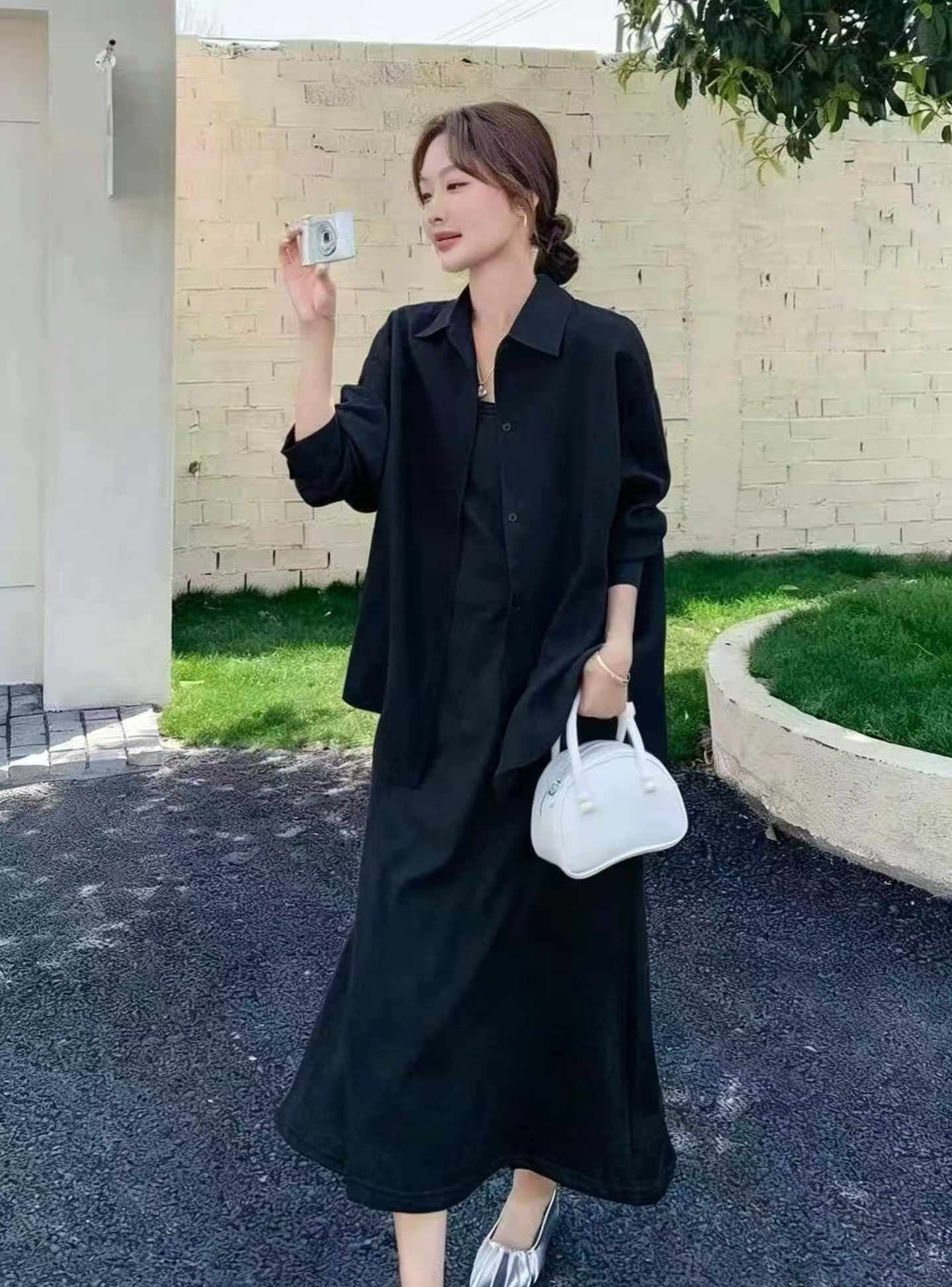 Summer Korean Style 2-Piece Shirt & Maxi Strap Dress, 1015 Pieces Stock Clearance Wholesale - Image 6