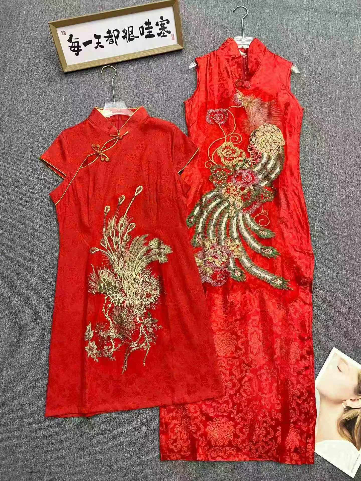 58件凤凰刺绣重磅旗袍 - Image 3