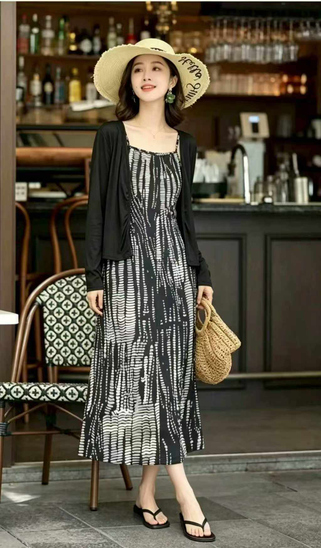 Summer High-end Cropped Sun Shawl + Camisole Dress 2-piece Set, 568 Sets - Image 2