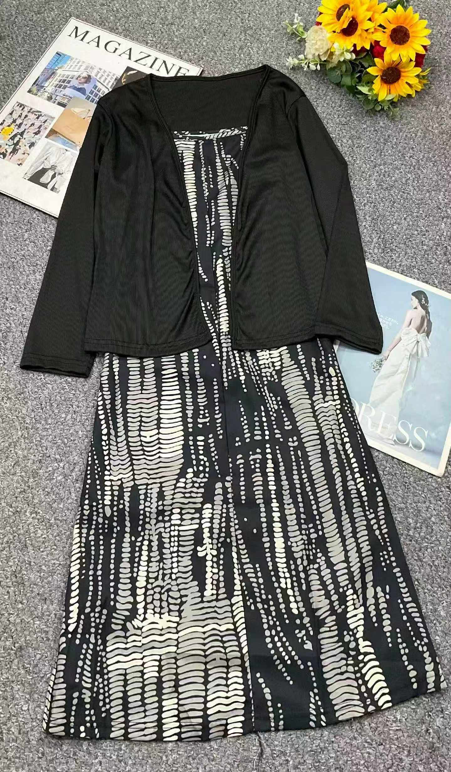 Summer High-end Cropped Sun Shawl + Camisole Dress 2-piece Set, 568 Sets - Image 3
