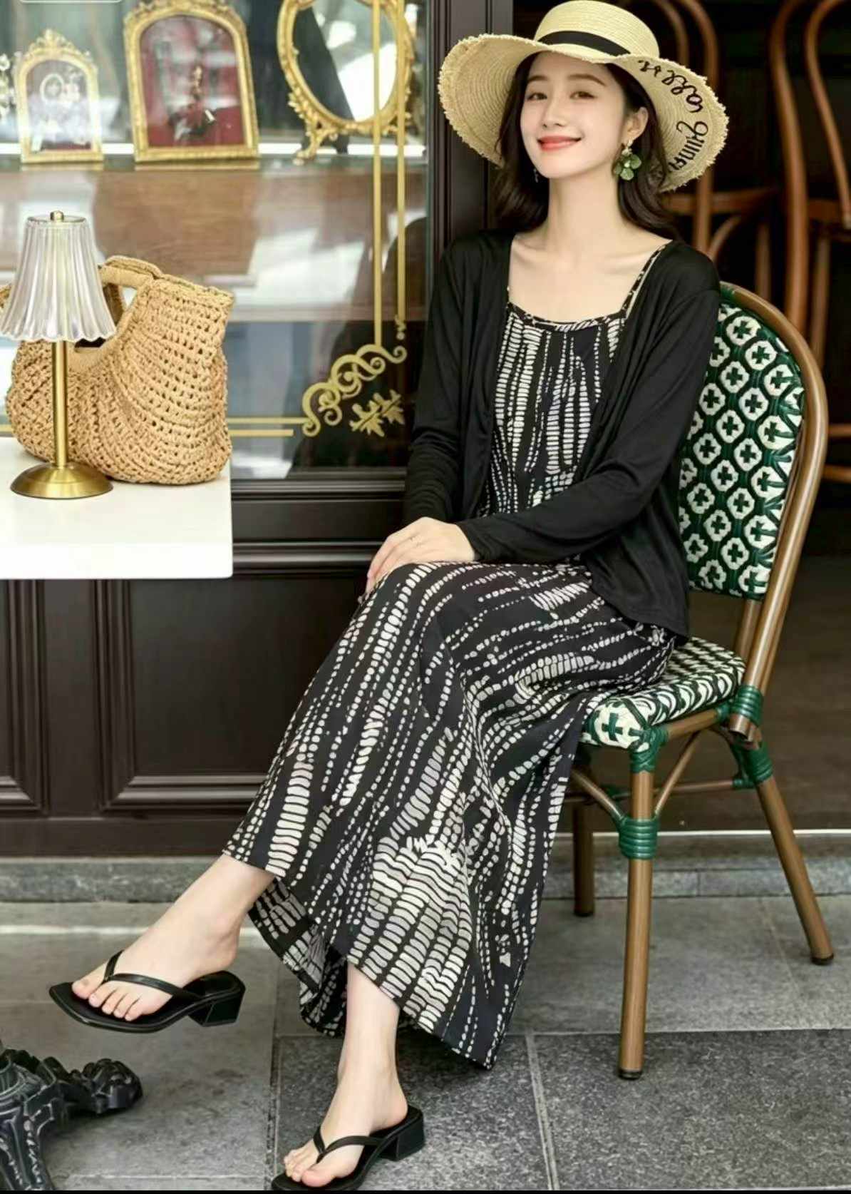 Summer High-end Cropped Sun Shawl + Camisole Dress 2-piece Set, 568 Sets - Image 4
