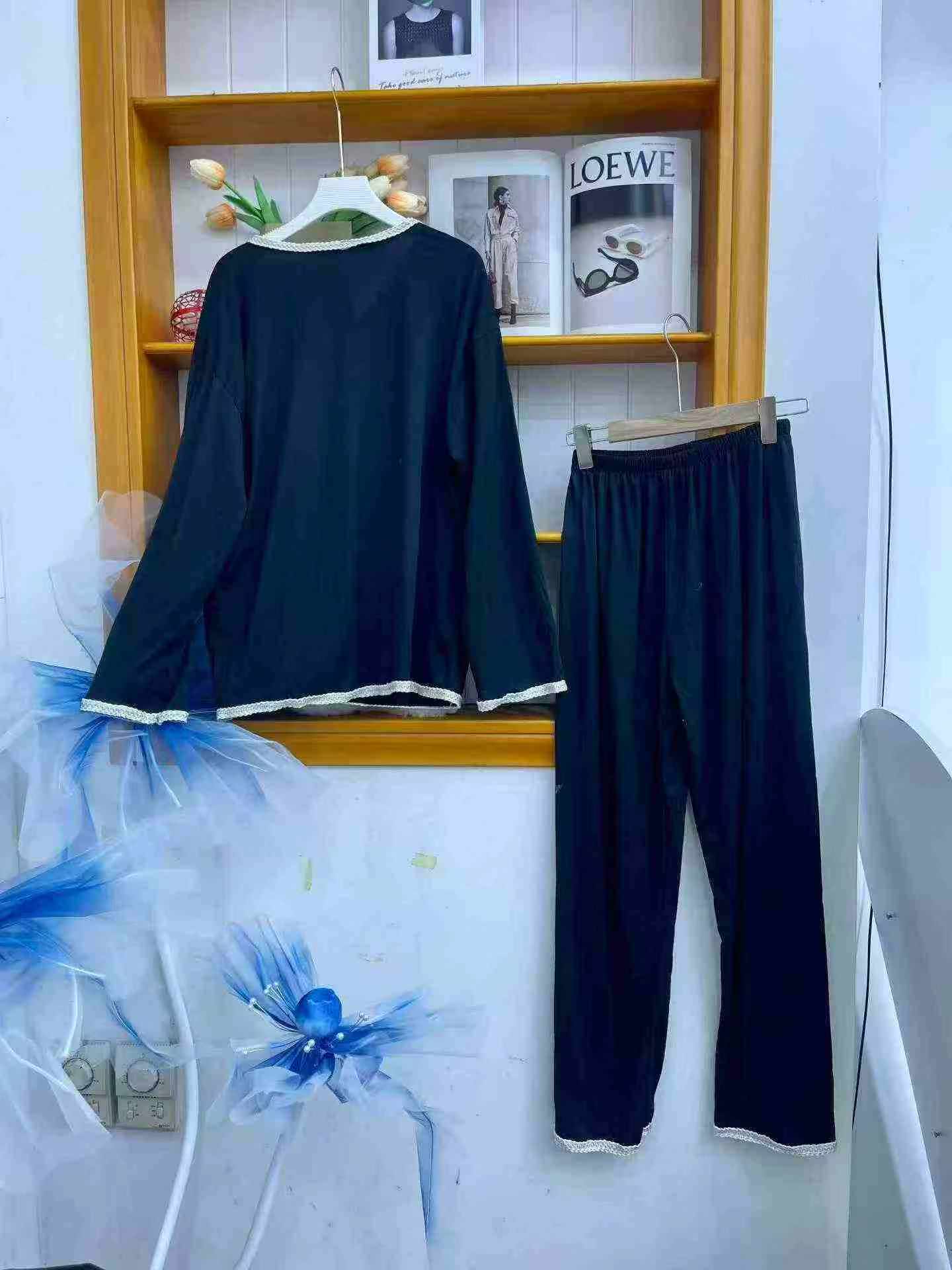Black Minimalist Tweed-style Pajama Set, Around 300 Sets - Image 5