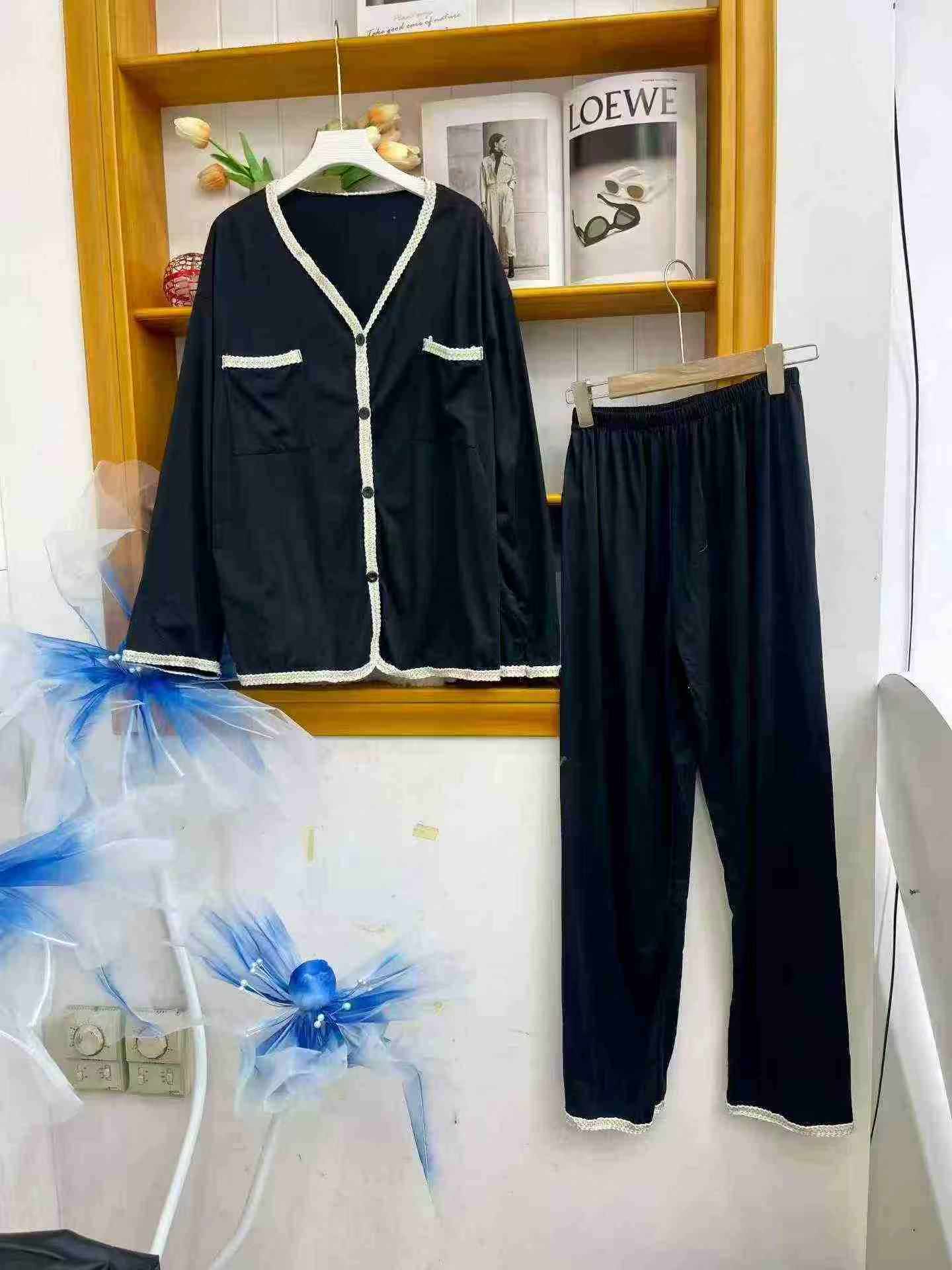 Black Minimalist Tweed-style Pajama Set, Around 300 Sets - Image 7