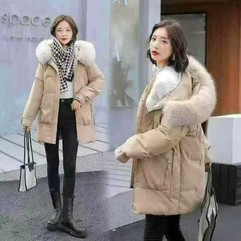 2700 Pieces Women's Korean-style Thickened Mid-length Loose Cotton Padded Coats - Image 2