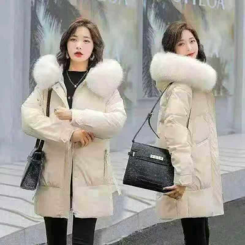 2700 Pieces Women's Korean-style Thickened Mid-length Loose Cotton Padded Coats - Image 3
