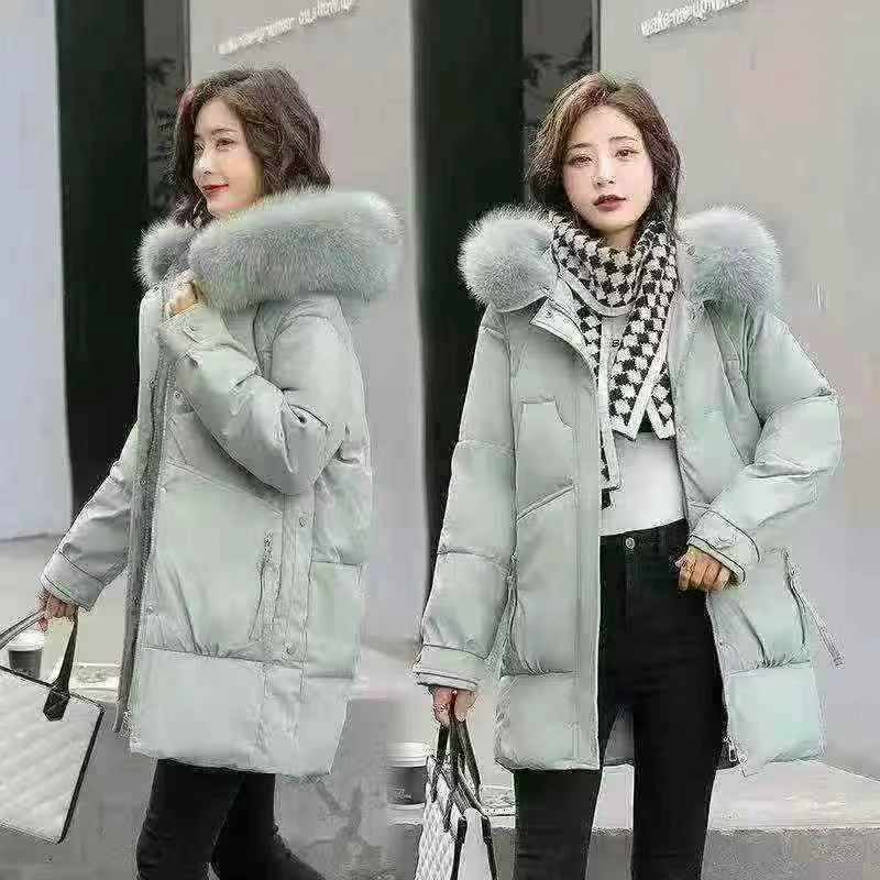 2700 Pieces Women's Korean-style Thickened Mid-length Loose Cotton Padded Coats - Image 4