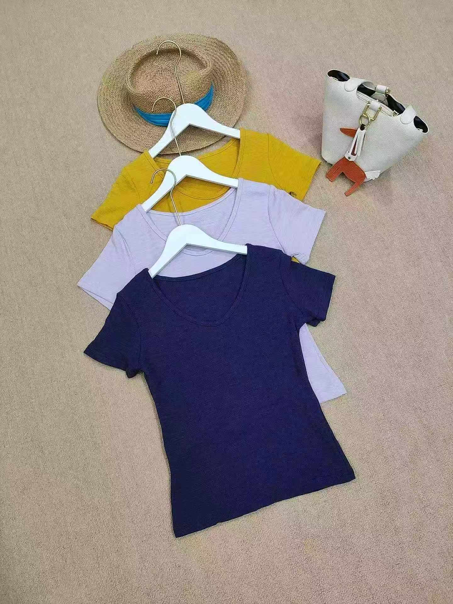 1090 Pcs Korean Style Textured Sexy Women's T-Shirts - Image 3