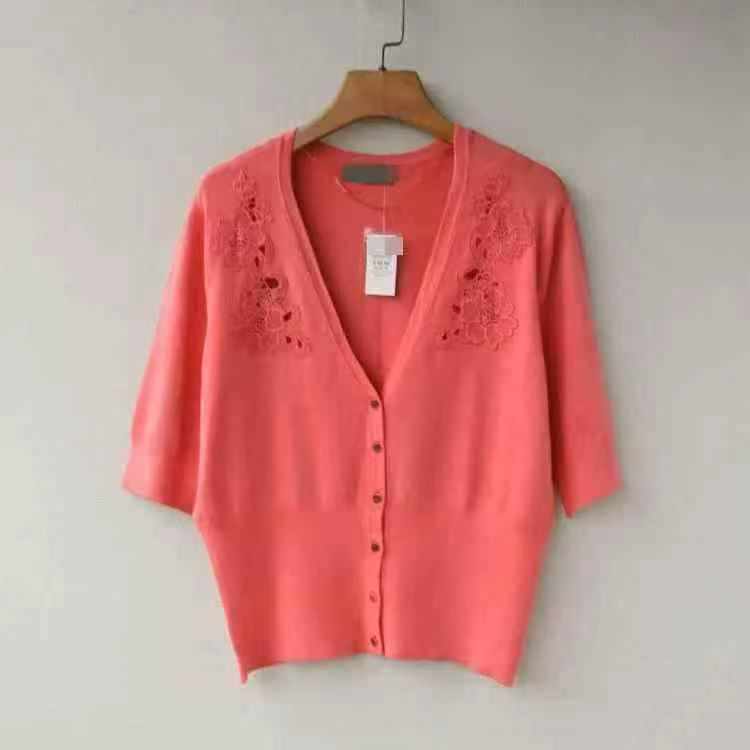 Cardigan de malha jacquard feminino para primavera e outono, 750 peças - Image 2