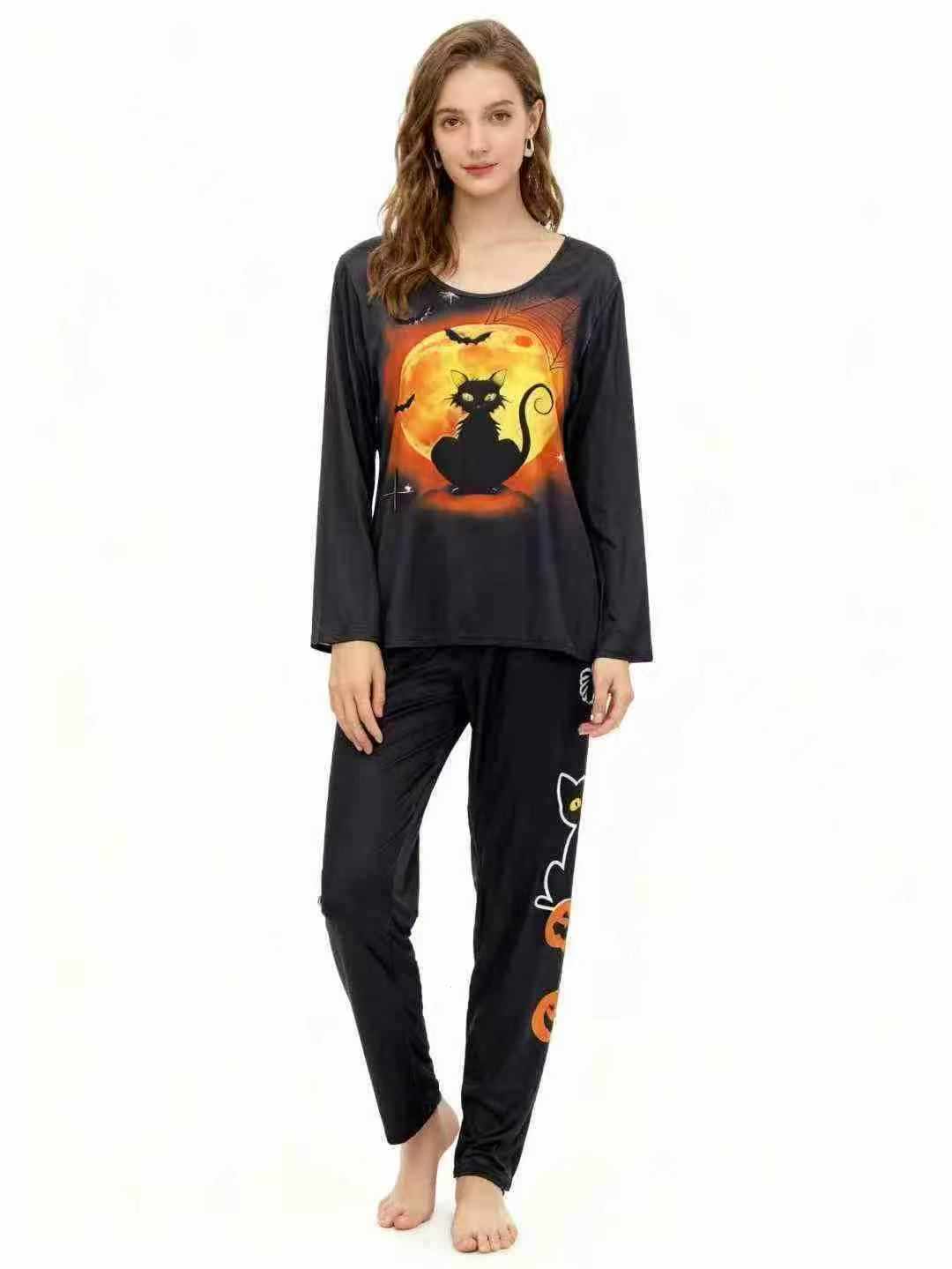 Halloween European & American Adult Horror Prank Pajama Set 413 Sets - Image 3