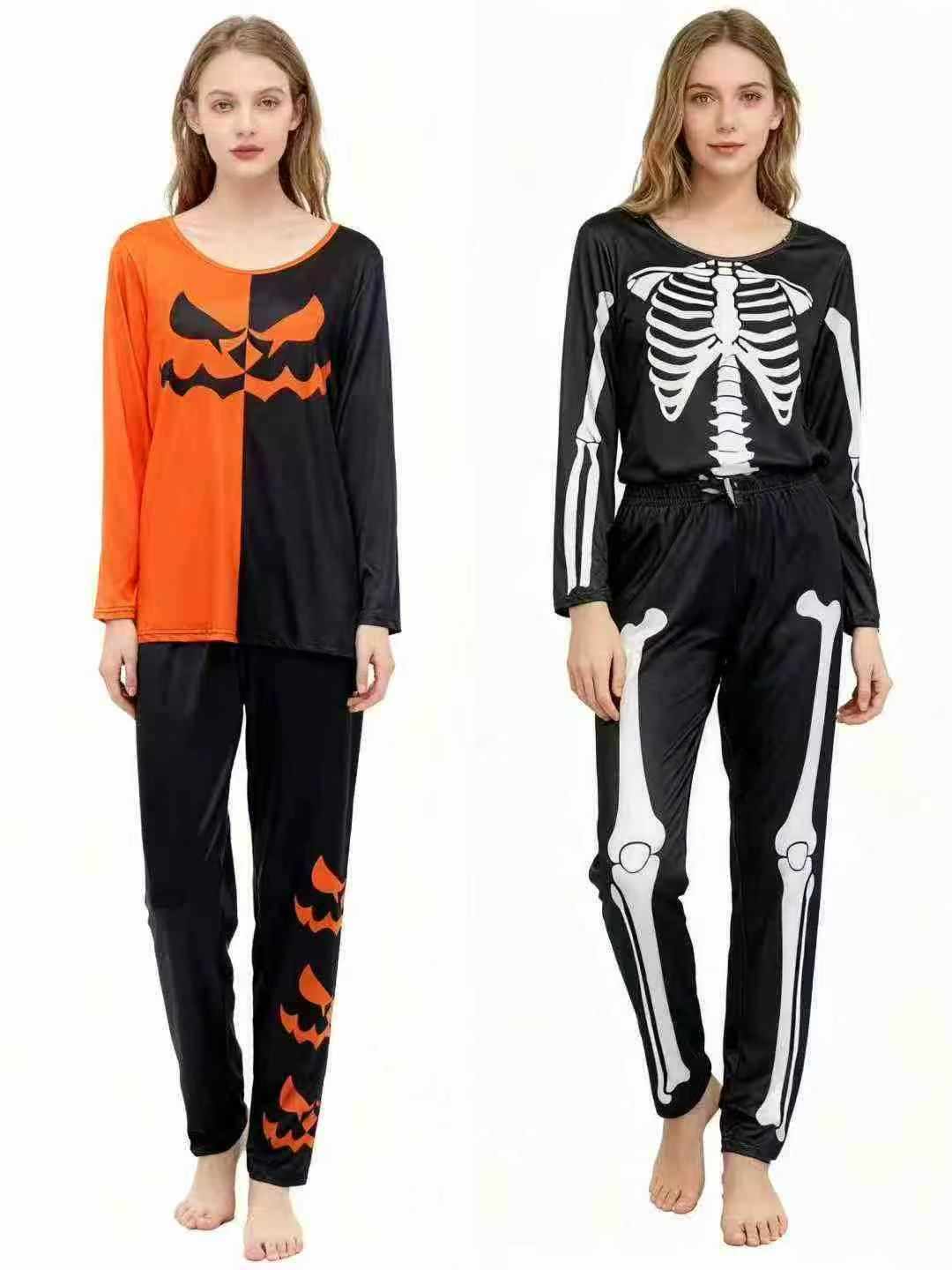 Halloween European & American Adult Horror Prank Pajama Set 413 Sets - Image 4