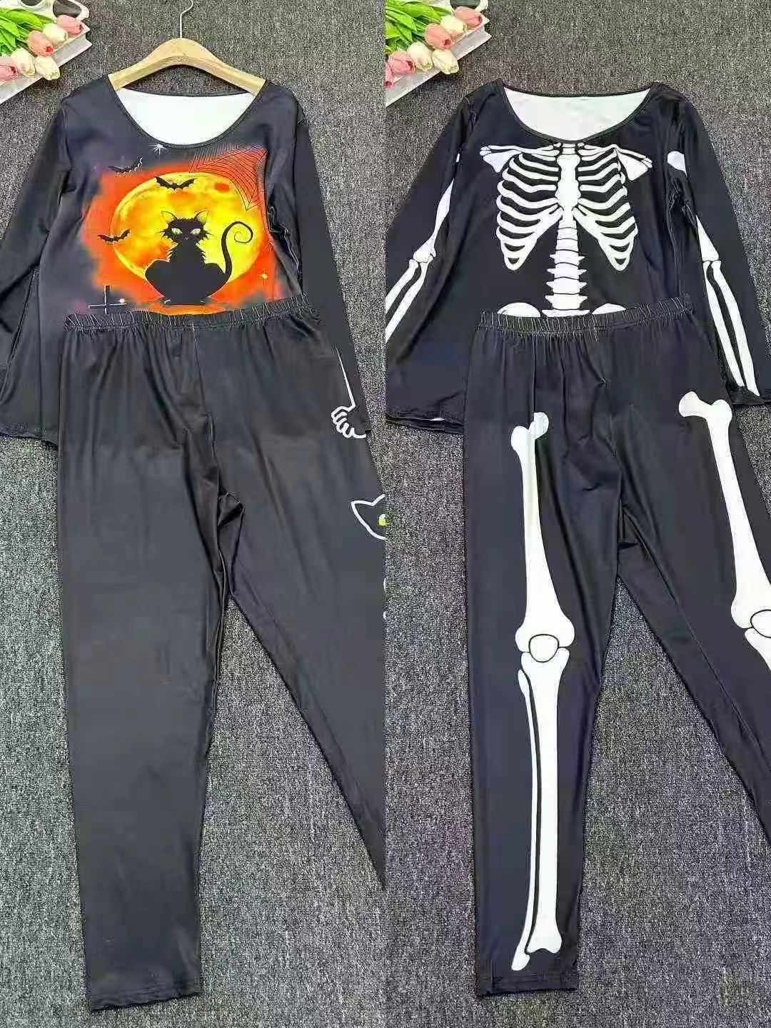 Halloween European & American Adult Horror Prank Pajama Set 413 Sets - Image 8
