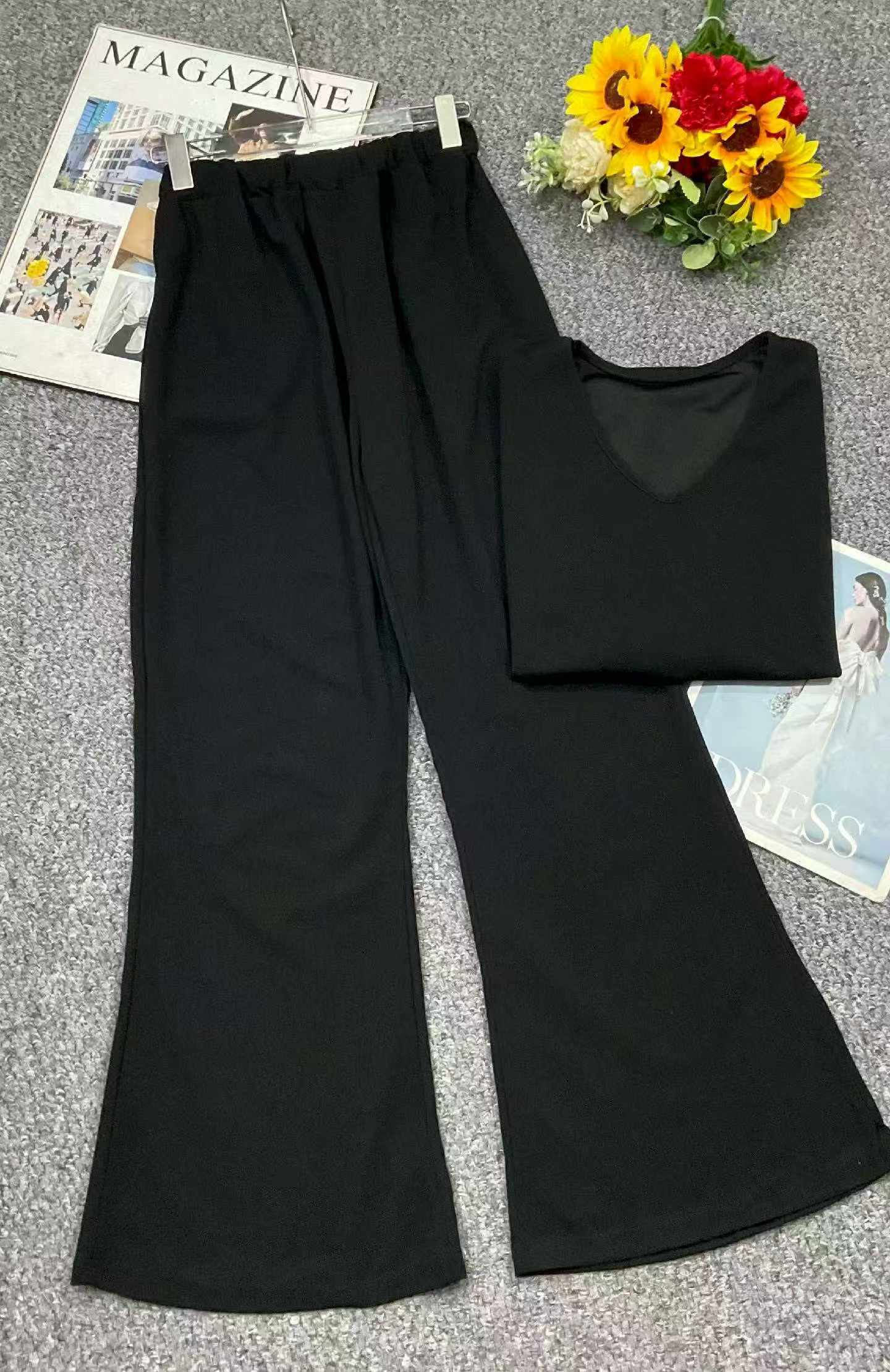 Summer New Loose Black Women's Set, 457 Pieces - Image 4