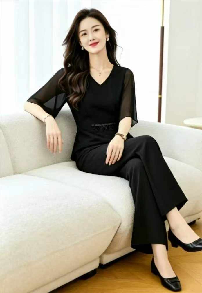 Summer New Loose Black Women's Set, 457 Pieces - Image 5