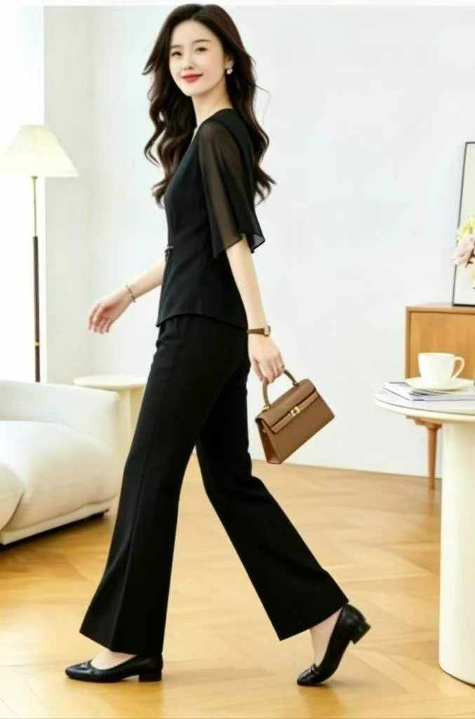 Summer New Loose Black Women's Set, 457 Pieces - Image 7