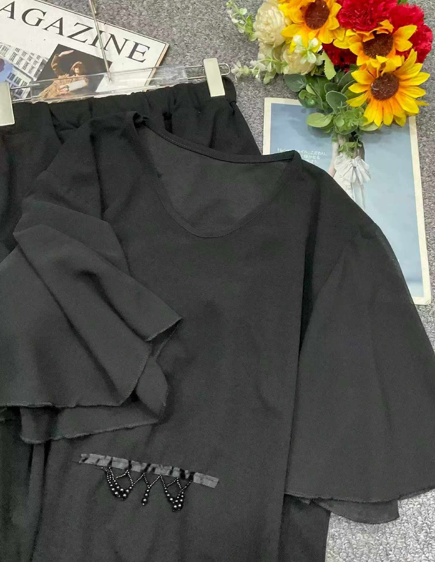 Summer New Loose Black Women's Set, 457 Pieces - Image 9