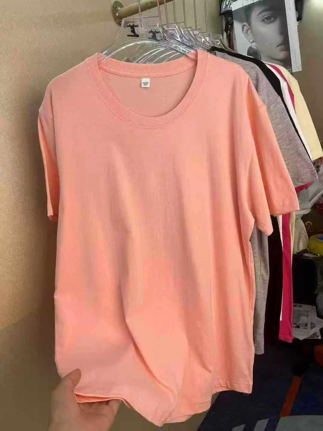 950pcs Women's Summer Pure Cotton Loose Plain Short Sleeve T-shirts - Image 3