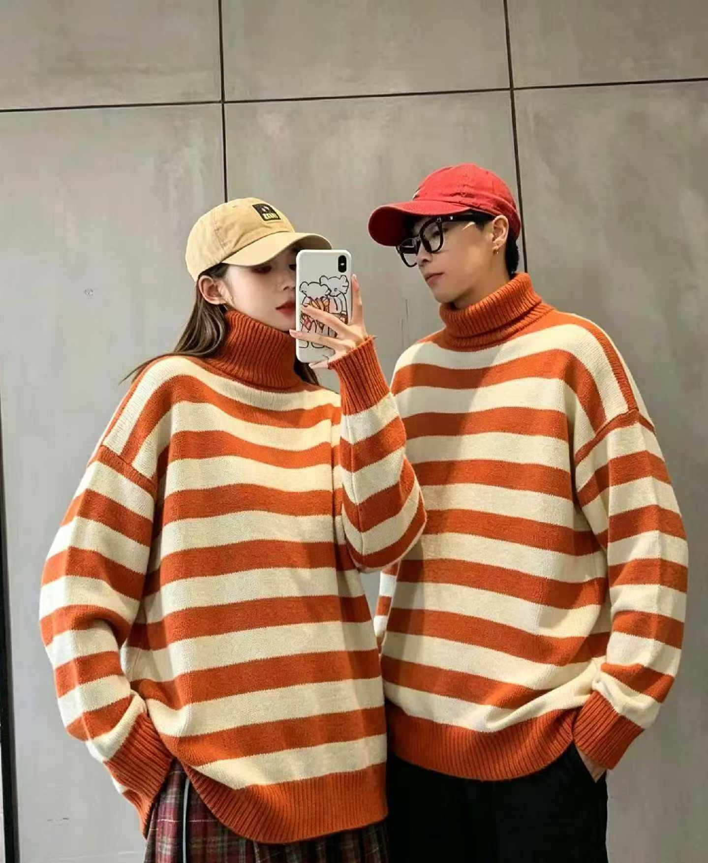 Autumn Winter Unisex Vintage Striped Turtleneck Sweater 800 Pieces - Image 5