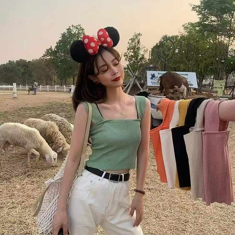 Summer Korean Style Simple Ice Silk Knit Camisole Vest 820 Pieces - Image 4