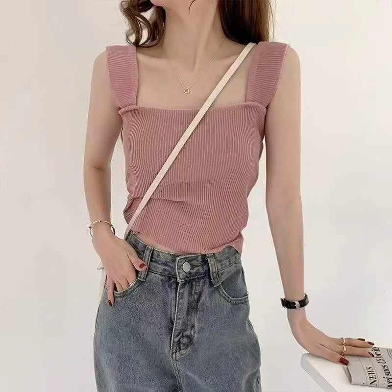 Summer Korean Style Simple Ice Silk Knit Camisole Vest 820 Pieces - Image 7