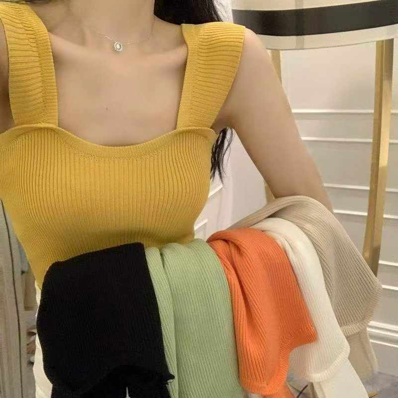 Summer Korean Style Simple Ice Silk Knit Camisole Vest 820 Pieces - Image 8