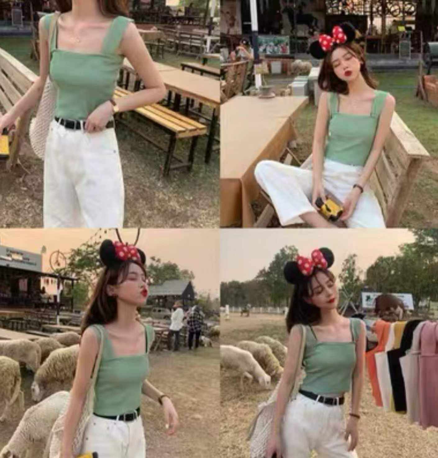 Summer Korean Style Simple Ice Silk Knit Camisole Vest 820 Pieces - Image 9
