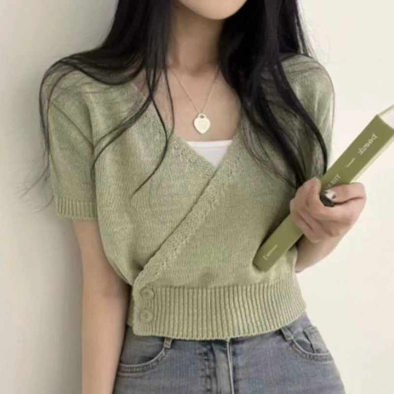Summer French Design Waist Cinched Knit Short Sleeve T-shirt, 538 Pieces - Image 8