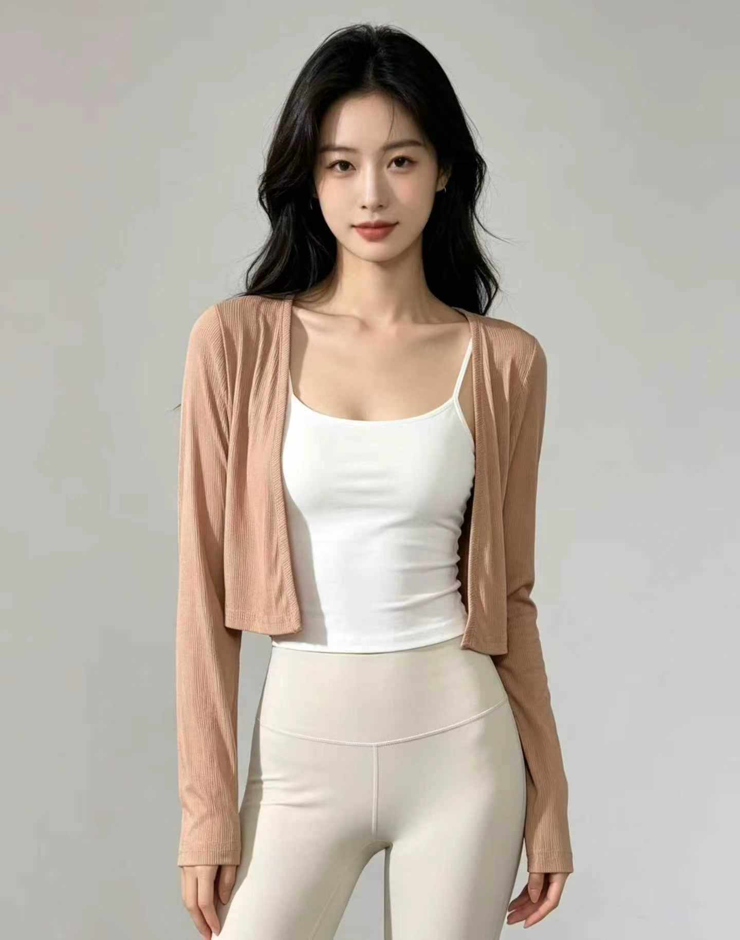 453pcs Sexy Pure Style Thin Sun Protection Long Sleeve Cardigan Coat - Image 3