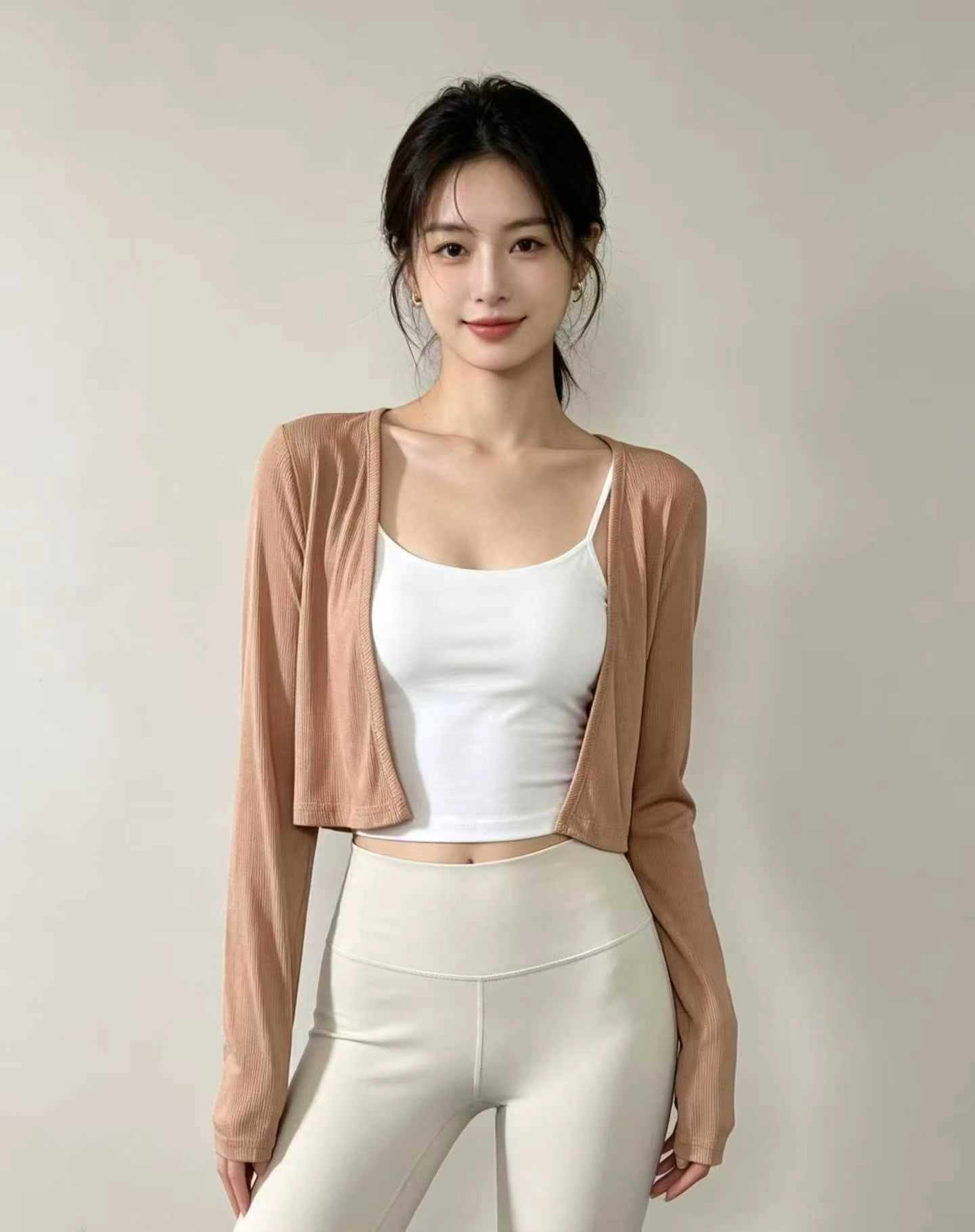453pcs Sexy Pure Style Thin Sun Protection Long Sleeve Cardigan Coat - Image 4