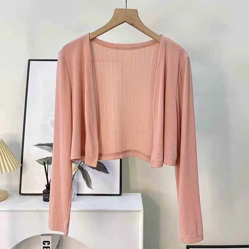 453pcs Sexy Pure Style Thin Sun Protection Long Sleeve Cardigan Coat - Image 7