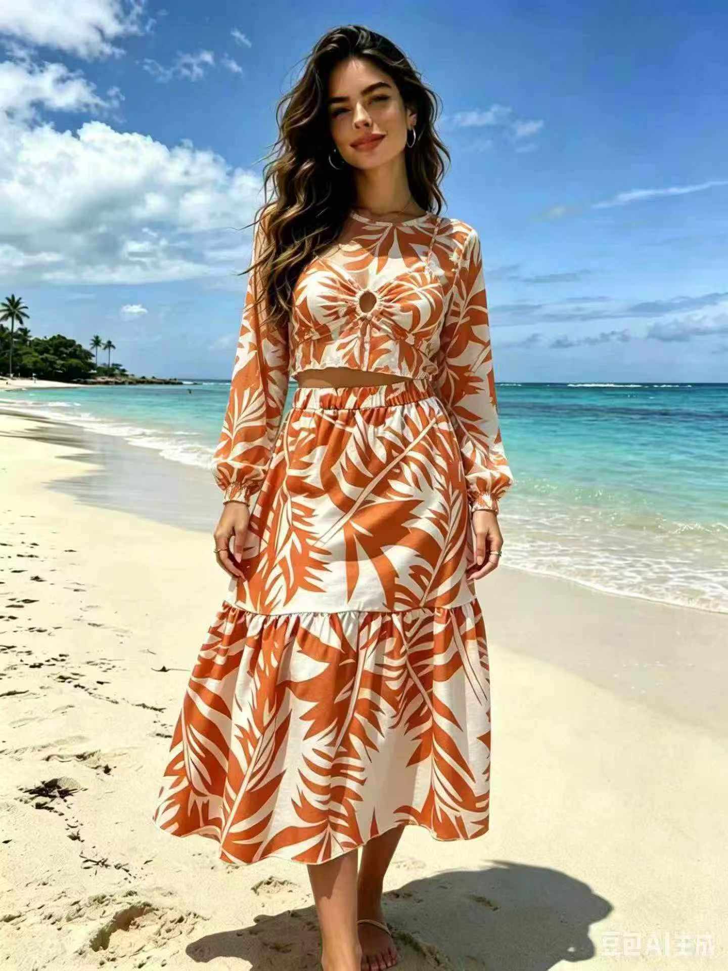 48 Pcs Woven Vacation Style Long Skirts - Image 5