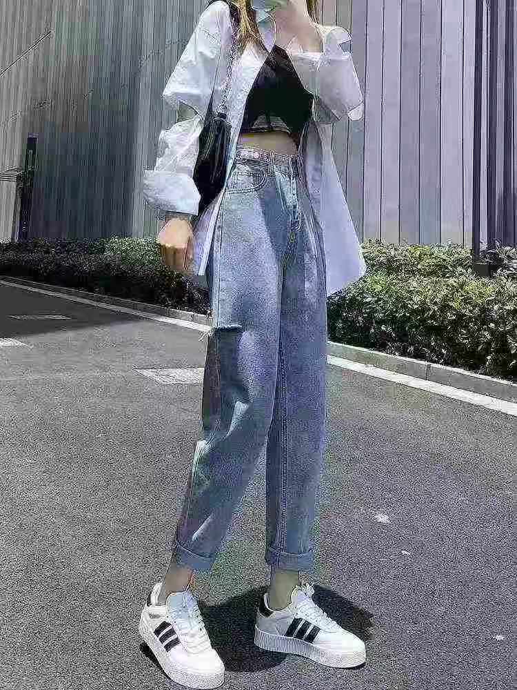 About 332 Pcs High Quality Spring Autumn Ripped Harem Jeans - Image 3