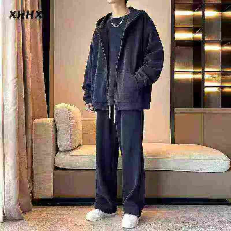 About 190 Pcs High Quality Fleece Lined Corduroy Plus Size Hooded Cardigan Coat - Image 2