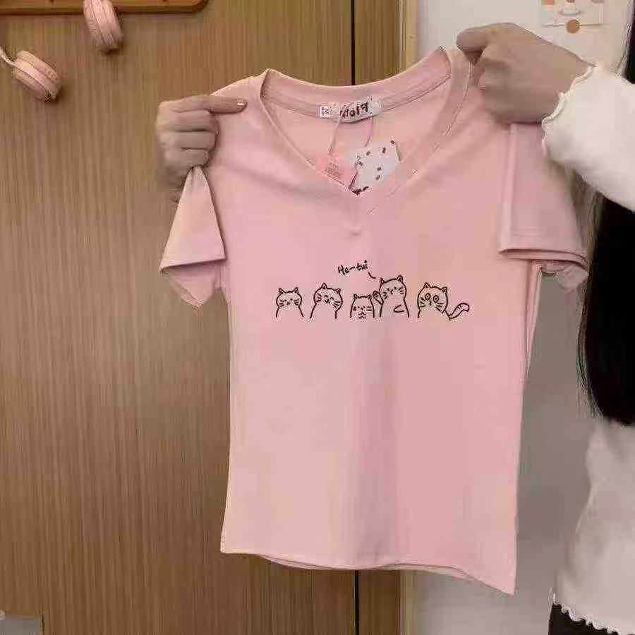 700 Pieces Pure Cotton Women Printed Short Sleeve T-shirts - Image 6