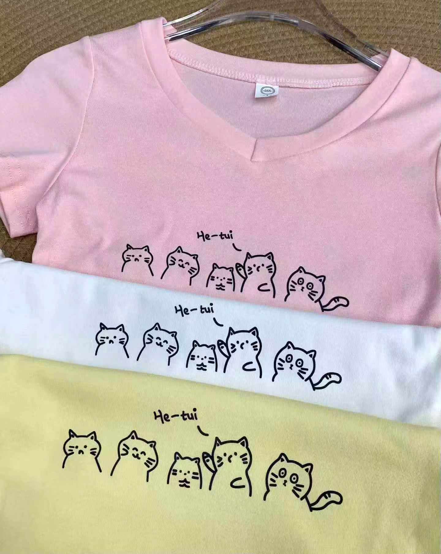 700 Pieces Pure Cotton Women Printed Short Sleeve T-shirts - Image 7