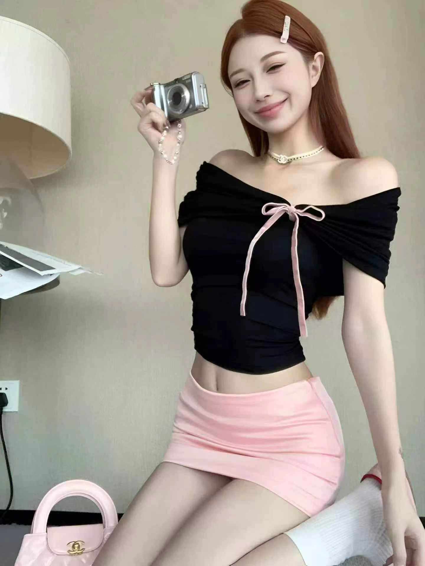 Top sexy en coton à épaules découvertes, 549 pièces - Image 4
