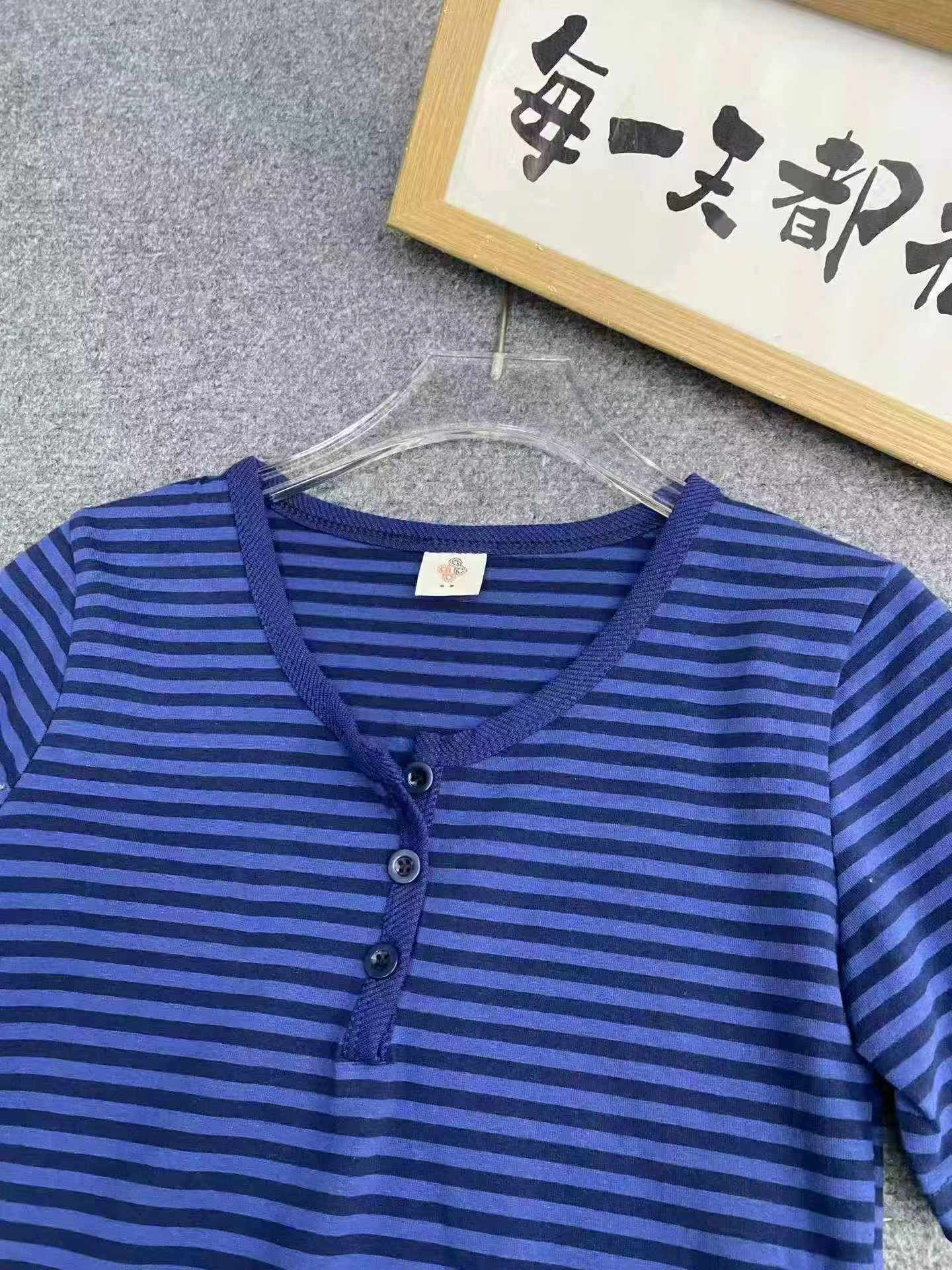 American Regular Shoulder Striped Cotton Short Sleeve T-shirts 282 Pieces - Image 4