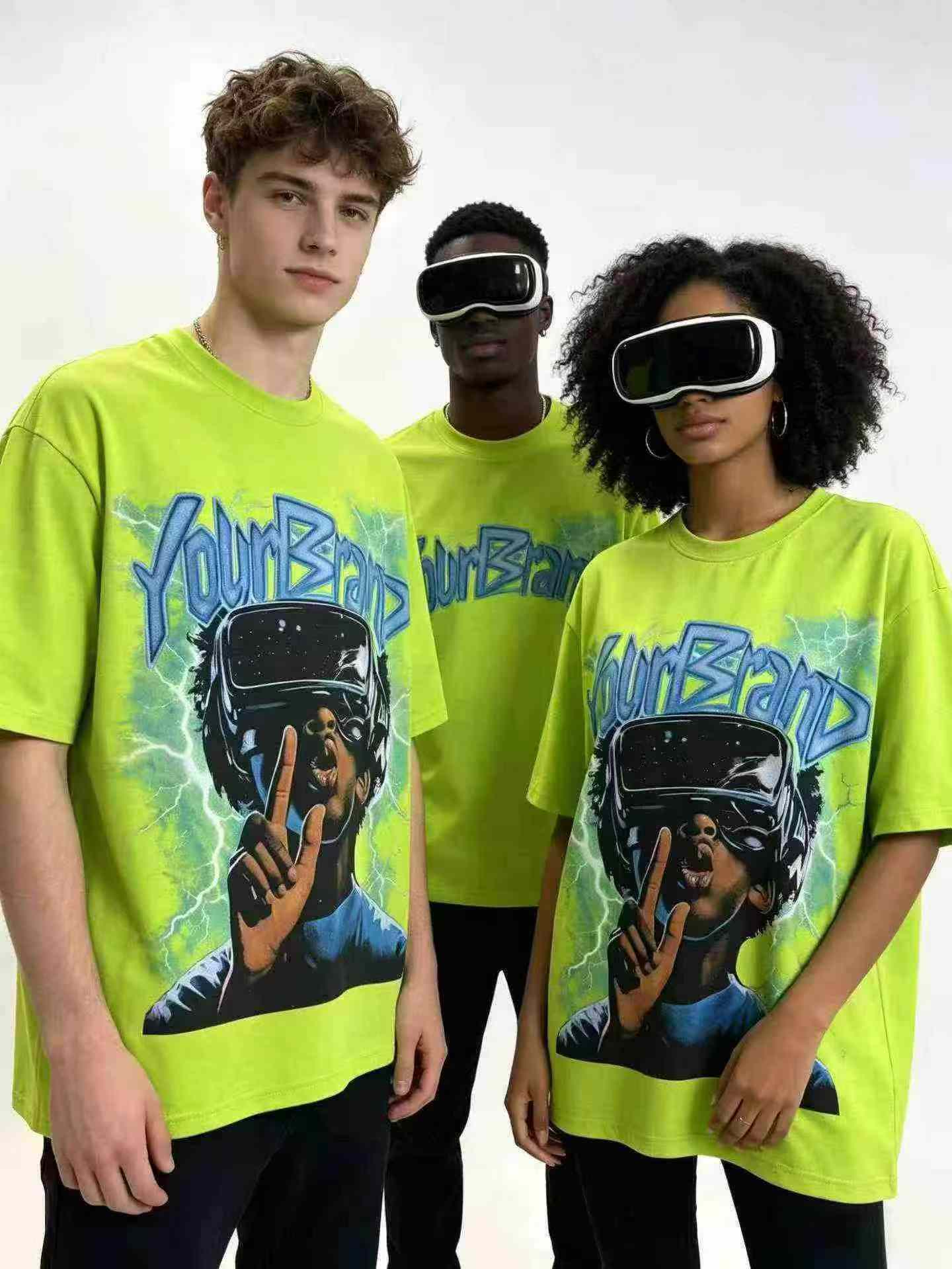 Cerca de 1800 Peças de T-shirts Unissex Oversized de Peso Pesado de 300g - Image 4