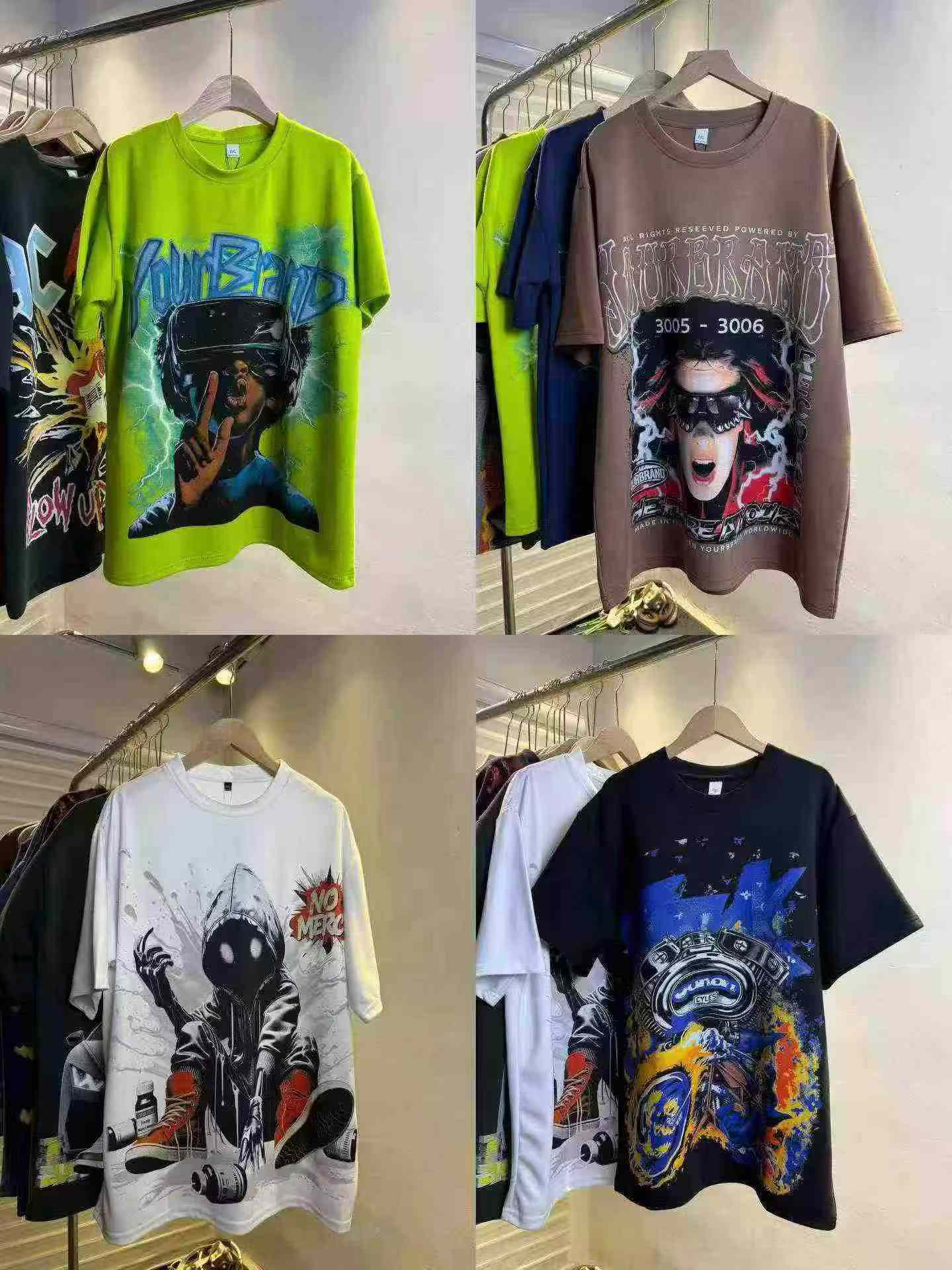 Cerca de 1800 Peças de T-shirts Unissex Oversized de Peso Pesado de 300g - Image 9