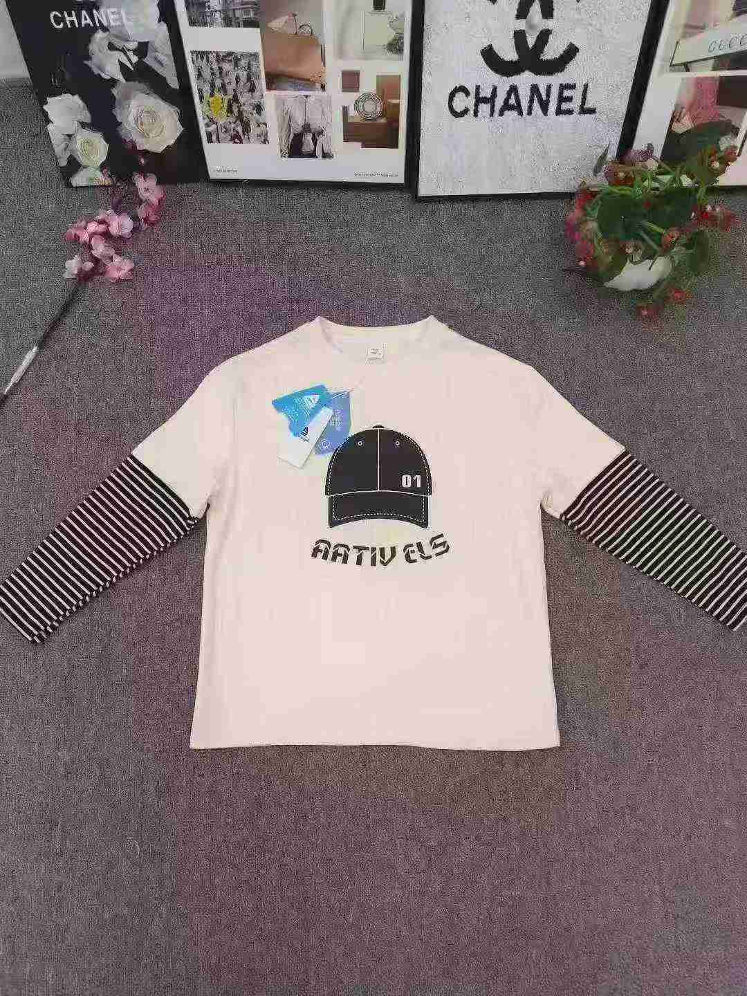 Tops de punto de marca para niños mayores con efecto de dos piezas, aproximadamente 1600 piezas - Image 3