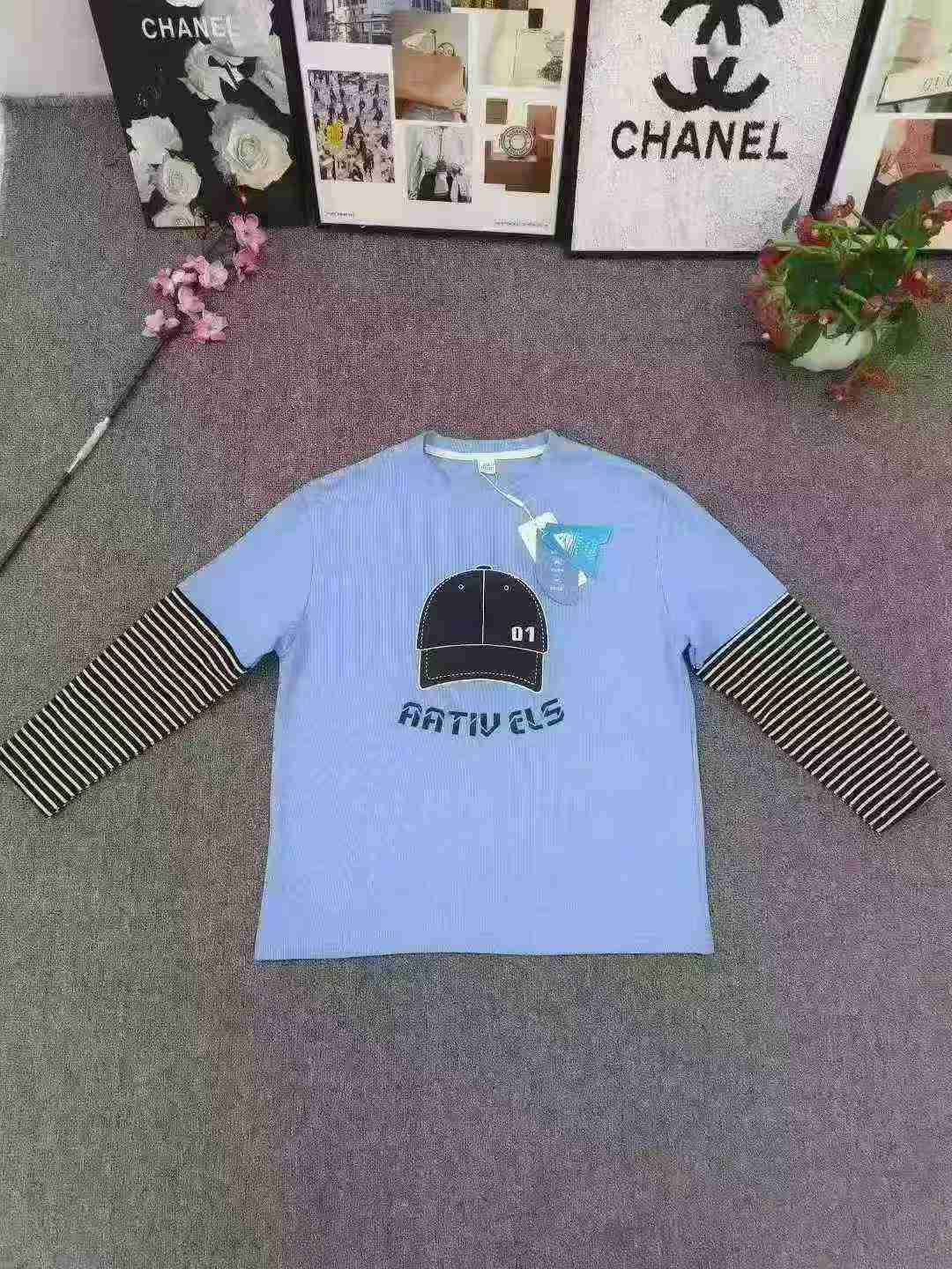 Tops de punto de marca para niños mayores con efecto de dos piezas, aproximadamente 1600 piezas - Image 5