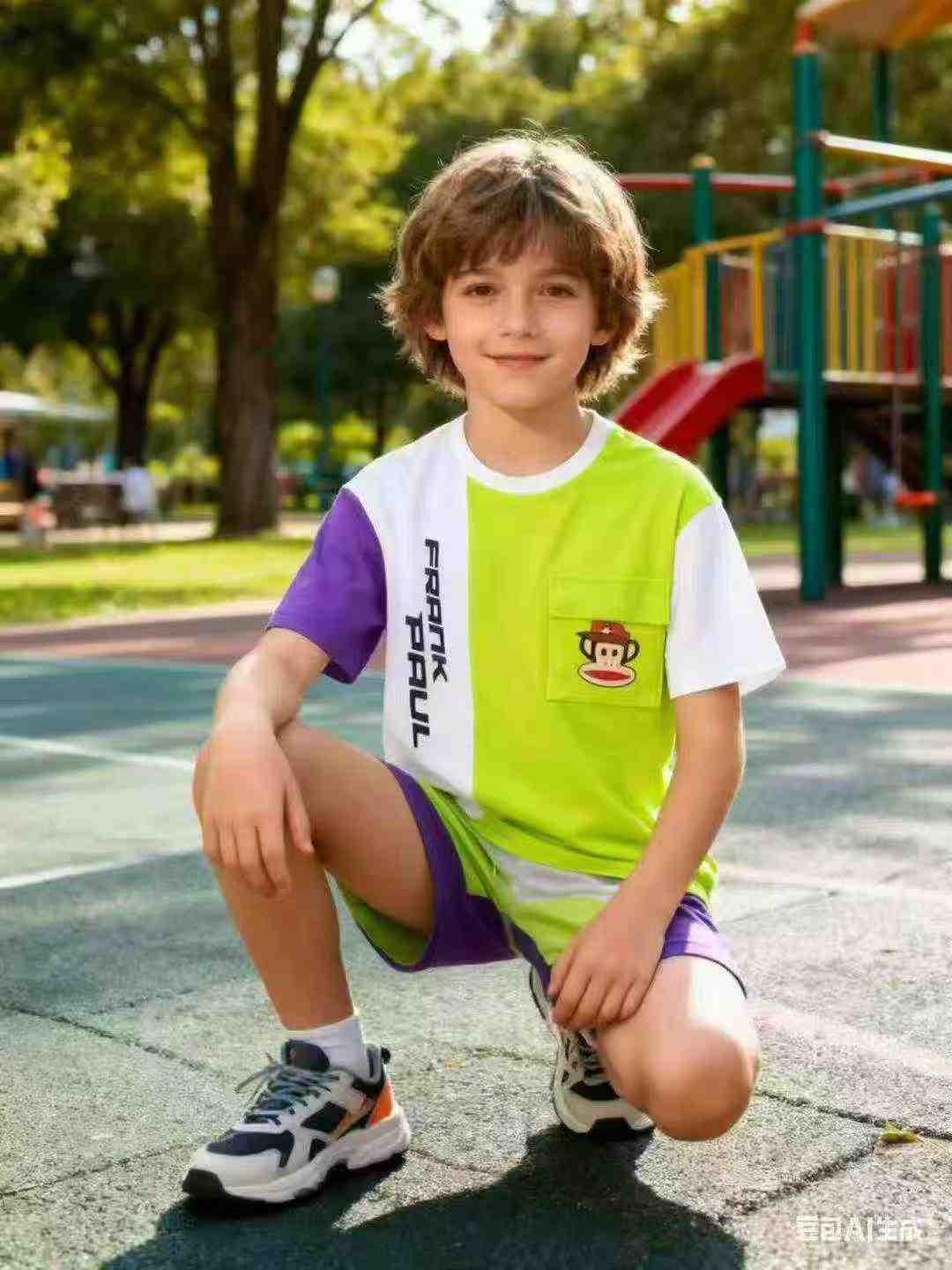 About 5000 Pieces Branded Colorblock Kids Summer T-Shirts - Image 4