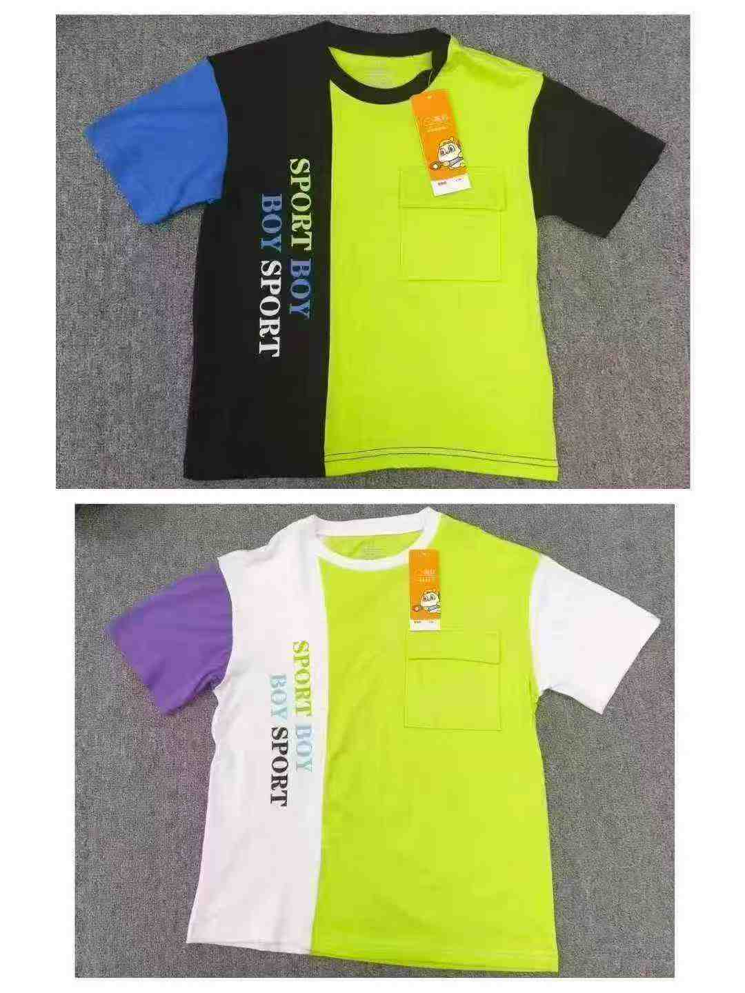 About 5000 Pieces Branded Colorblock Kids Summer T-Shirts - Image 5