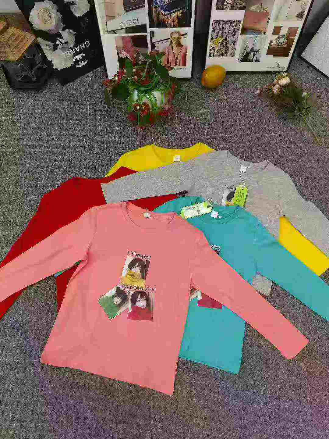 Approx 1500 Pcs Girls Cotton Printed Long Sleeve Spring Autumn Tops - Image 4