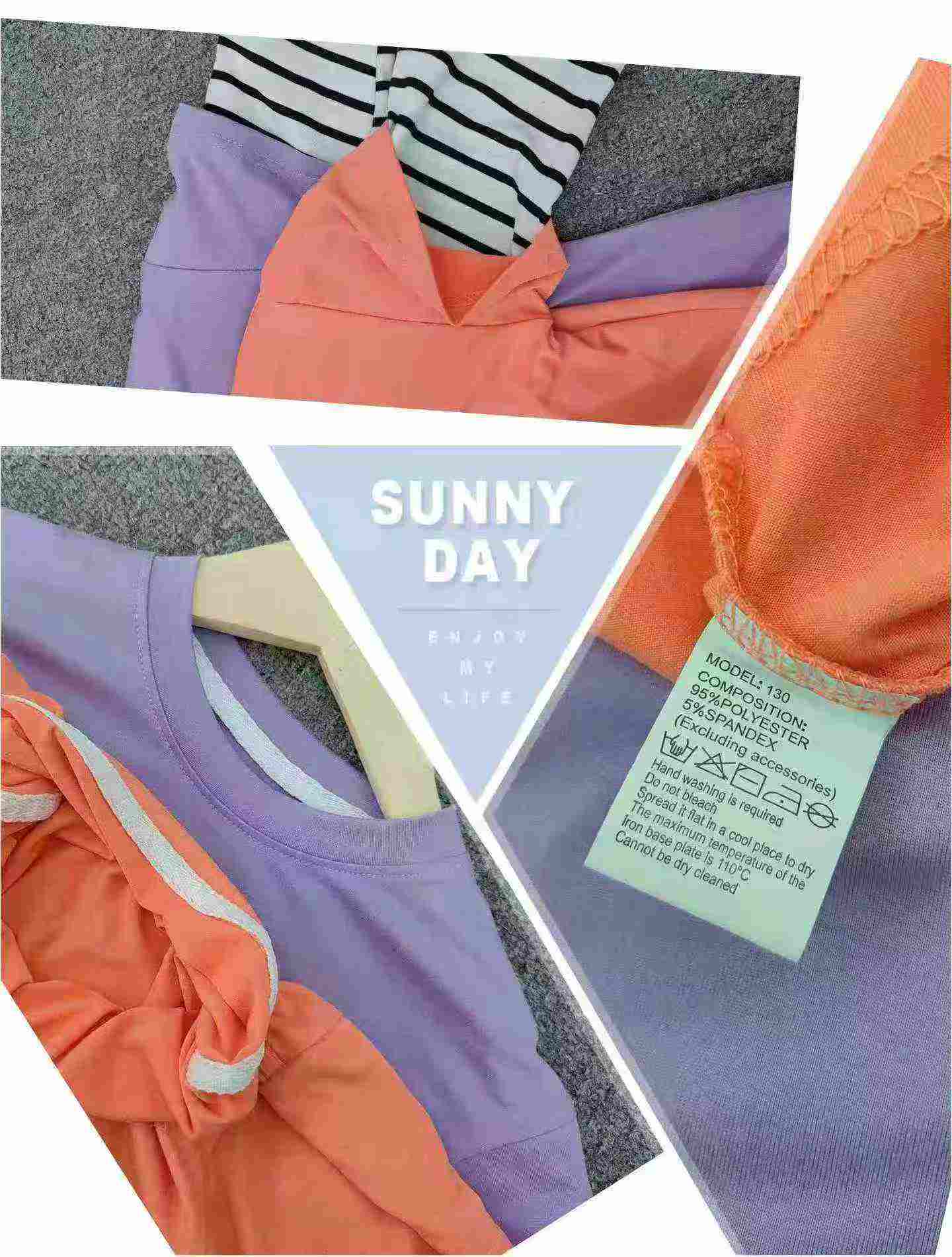 418 Pcs Kids Spliced Sleeve Bottoming Tops - Image 4