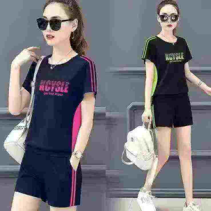 Plus Size Women's Summer Casual Sportswear 2-Piece Set, About 730 Sets - Image 2